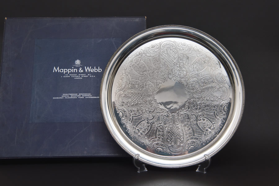 Mappin＆Webb マッピン&ウェップ シルバートレイ 銀製トレイ 最低値 ...