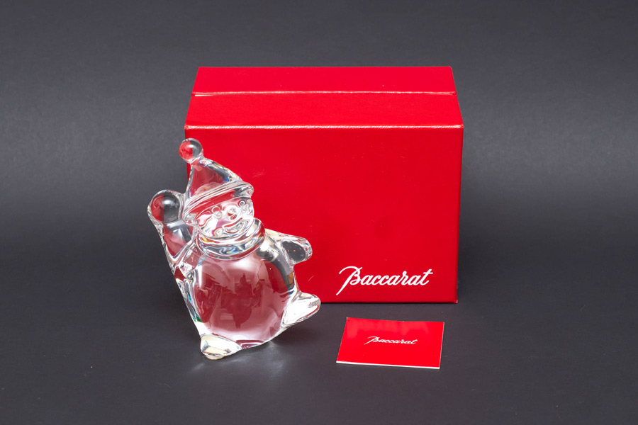 美品＊Baccarat バカラ スノーマン フィギュリン クリスマス - 食器