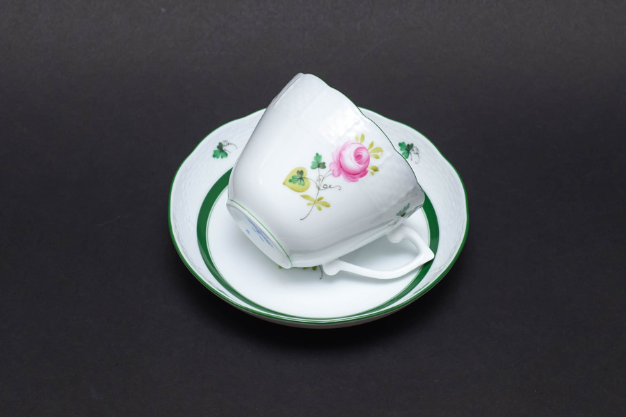 ヘレンド ウィーンの薔薇 メランジェカップ＆ソーサー（ハンガリー建国1,100年記念）