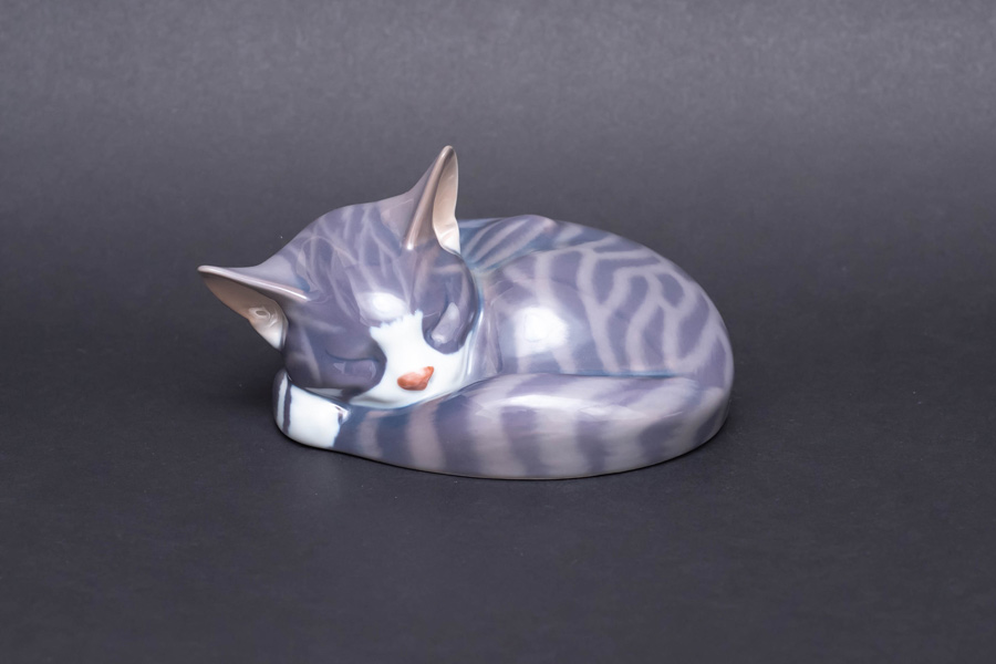 極美品❗️ロイヤルコペンハーゲン 眠り猫-