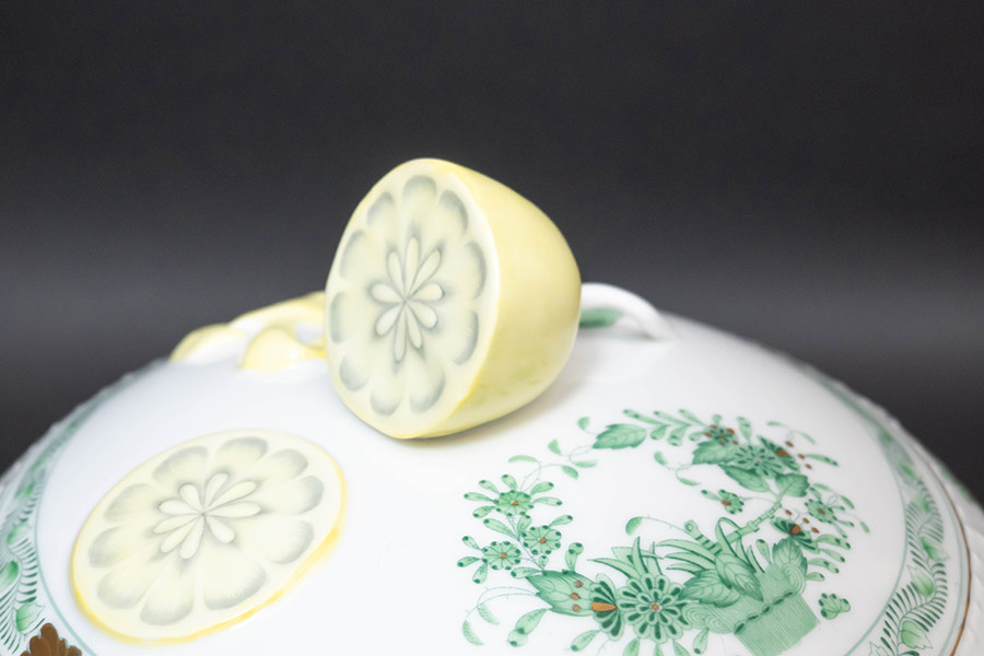 ヘレンド インドの華 スープチューリン（レモンノブ）